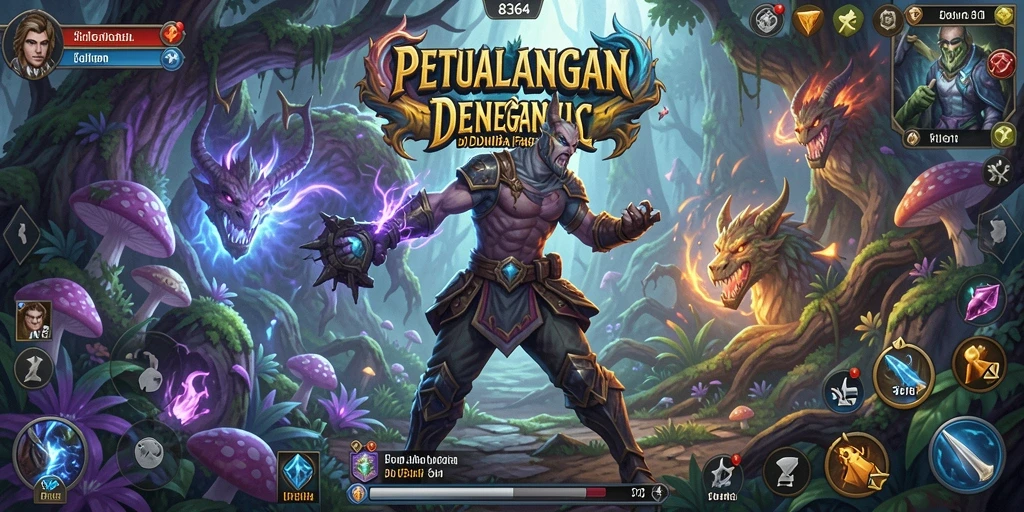 Tampilan gameplay seru dari 8364 di dunia fantasi.