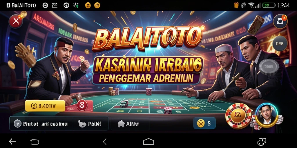 Tampilan gameplay menarik di BALAITOTO dengan tema Kasino yang menyenangkan.