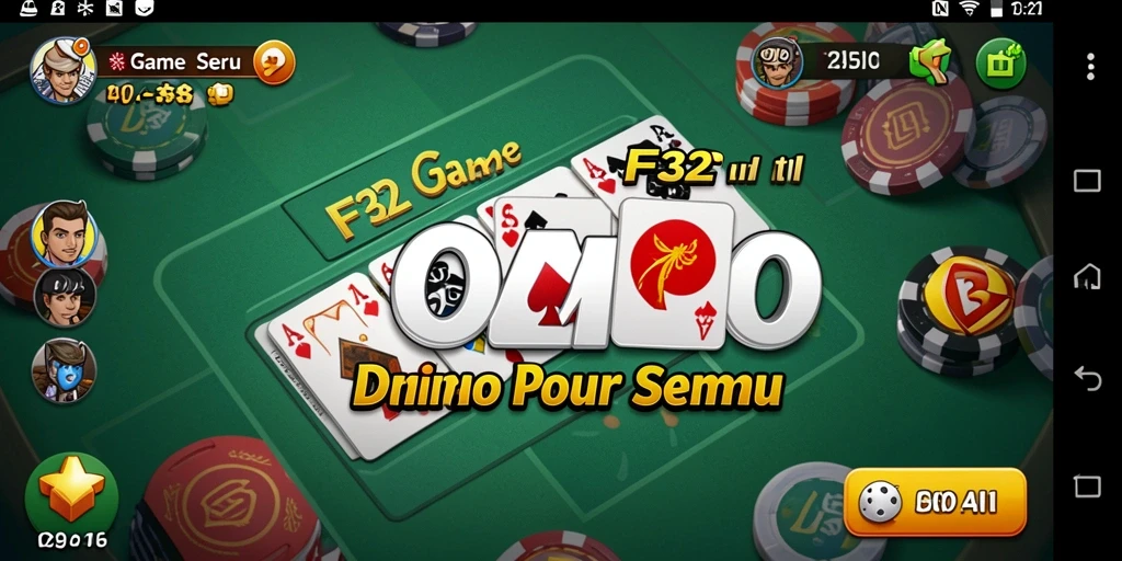 Tampilan gameplay seru dan menantang di F32 saat menikmati permainan Domino.