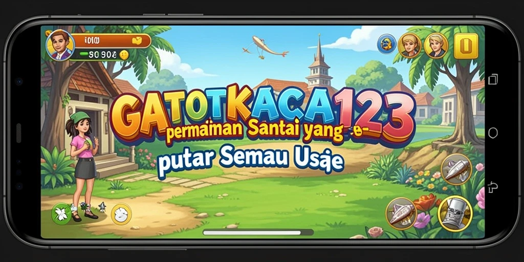 Screenshot menampilkan karakter lucu dalam gameplay seru GATOTKACA123.