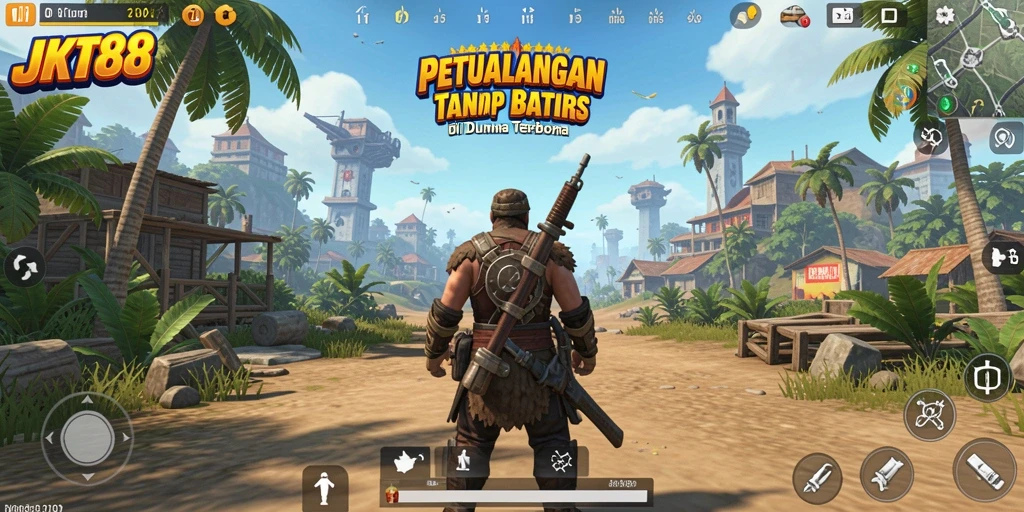 Screenshot JKT88 menampilkan petualangan mendebarkan di dunia terbuka.