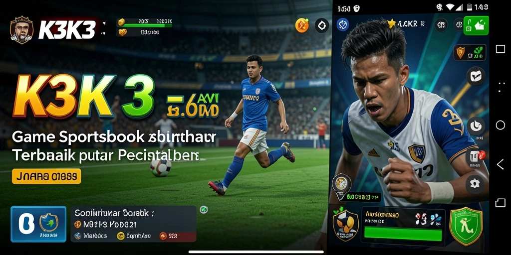 Tampilan gameplay K3K3 saat memasang taruhan olahraga yang seru.