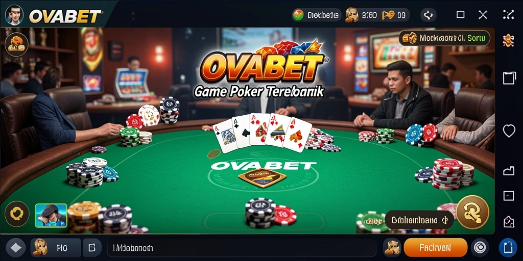 Gameplay Poker seru di OVABET dengan grafis menarik.