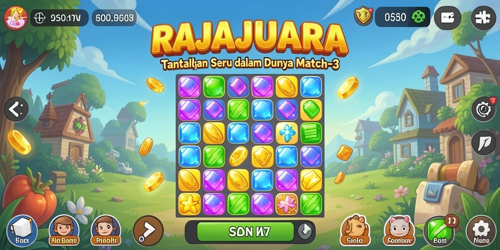 Tampilkan gameplay seru dari RAJAJUARA di layar.