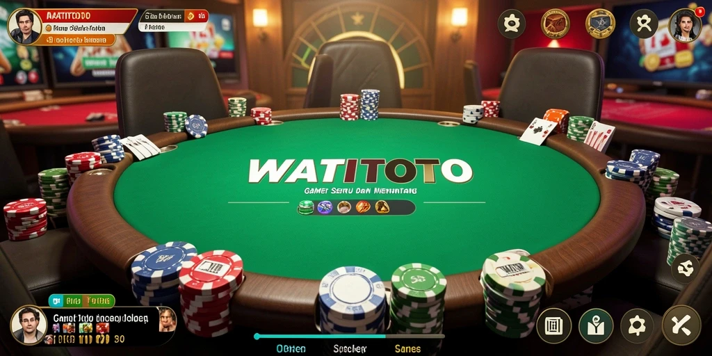 Tampilan screenshot WATITOTO menampilkan momen seru saat bermain Poker.